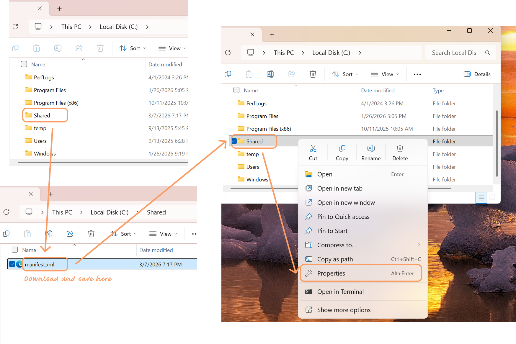 Step 0 - Folder and Properties